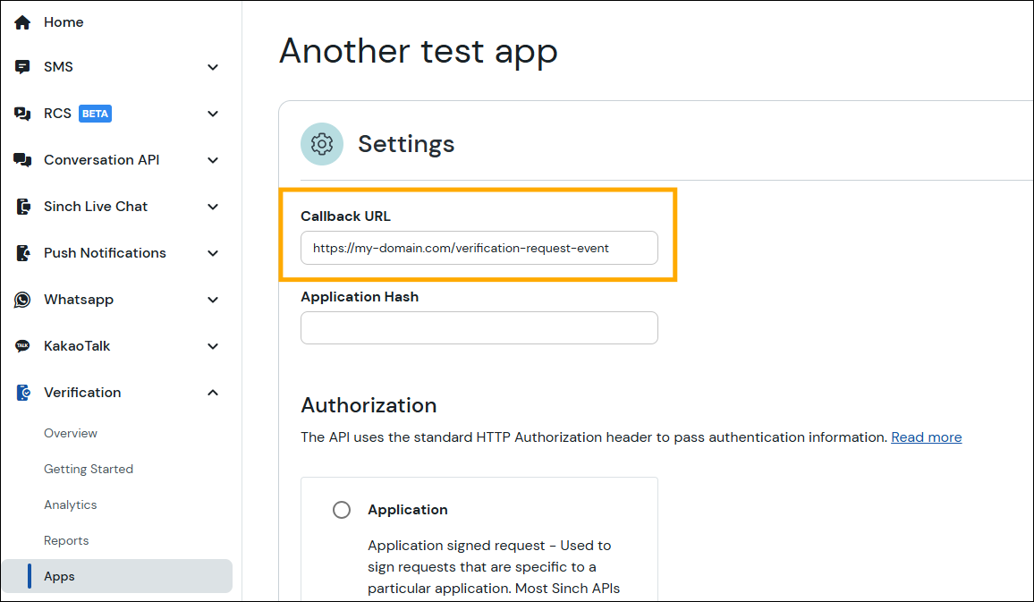 sinch-dashboard