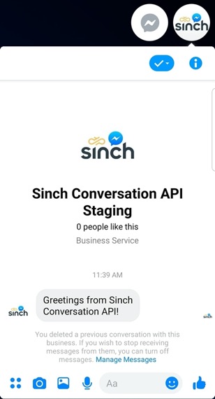 Facebook Message Text