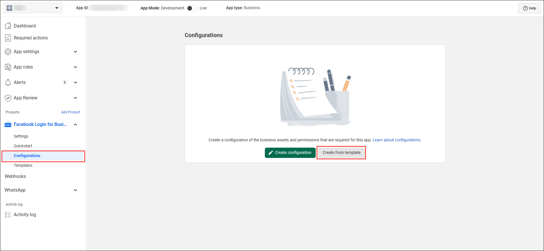 Create from template